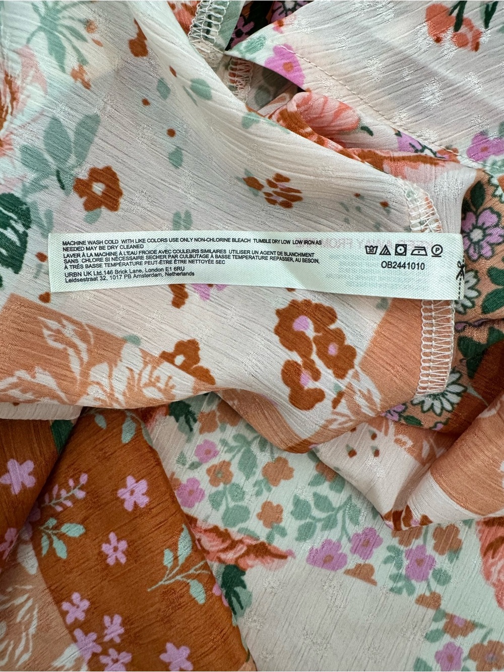 NWT Free People Daisy Fields Maxi Slip Dress Brown Combo M - Picture 6 of 6